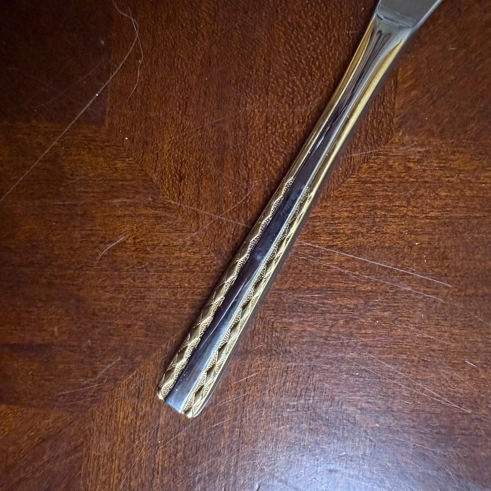18/8 Rostfrei Stainless‎ Steel Flatware Gold Accent Mixed Lot Knives Forks